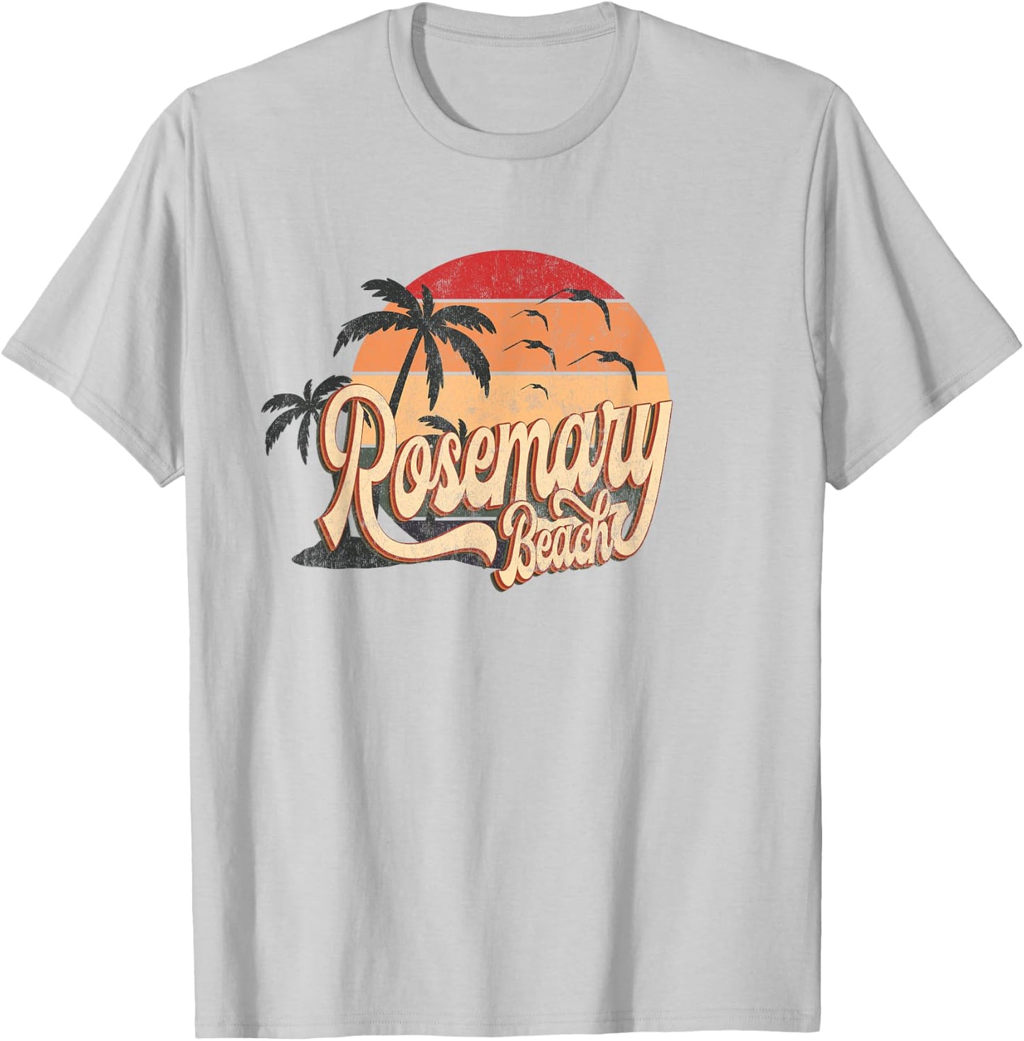 Rosemary Florida US Beach Summer Sun Vintage Retro 70s 80s s Men Women Kids T-Shirt - T-Shirt | Ash
