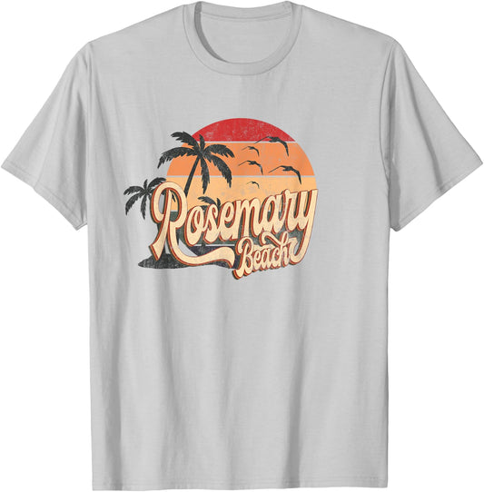 Rosemary Florida US Beach Summer Sun Vintage Retro 70s 80s s Men Women Kids T-Shirt - T-Shirt | Ash
