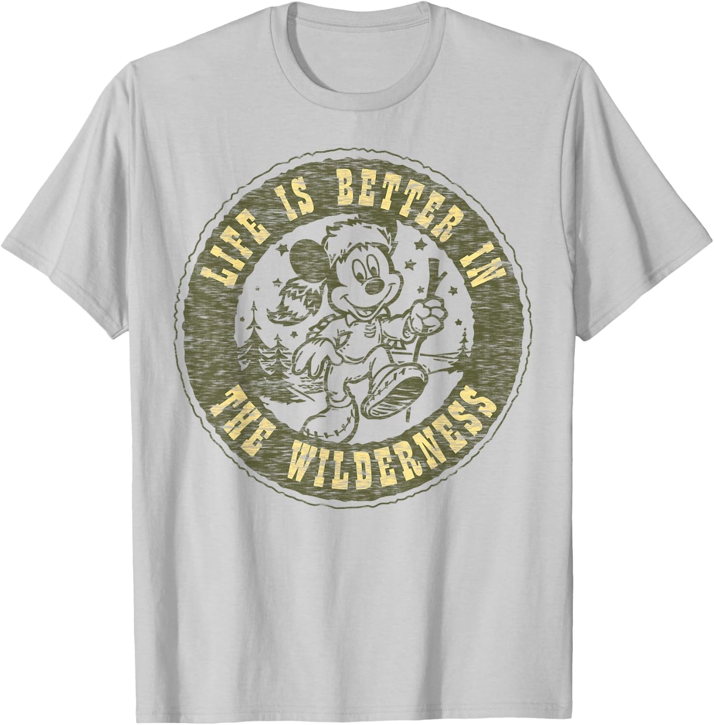 Disney Mickey and Friends Life is Better in The Wilderness Small T-Shirt - T-Shirt | Ash