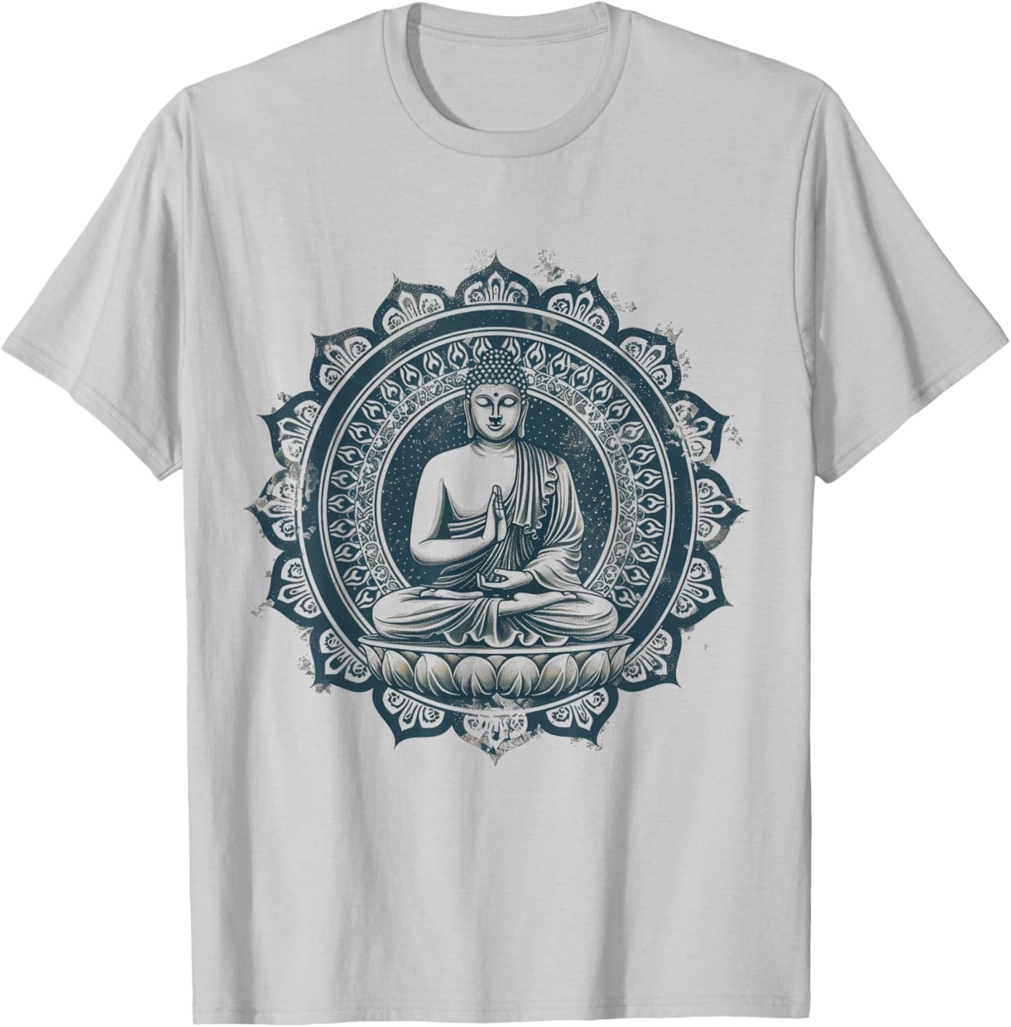 Meditation Zen Buddha Buddhist Zen Buddha Spiritual Hindu T-Shirt - T-Shirt | Ash