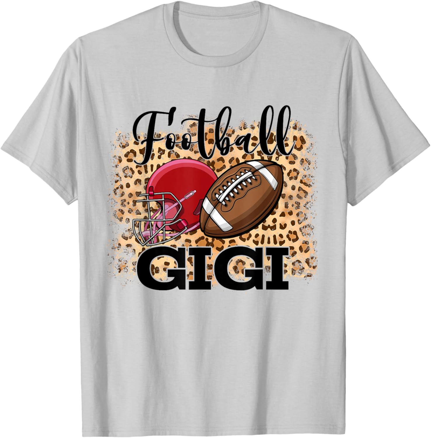 Leopard Football Sport Football Gigi T-Shirt - T-Shirt | Ash
