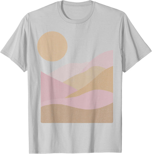 Trendy Minimal Hills T-Shirt - T-Shirt | Ash