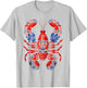 Lobster Animal Print Motif Nature Portrait Lobster T-Shirt - T-Shirt | Ash