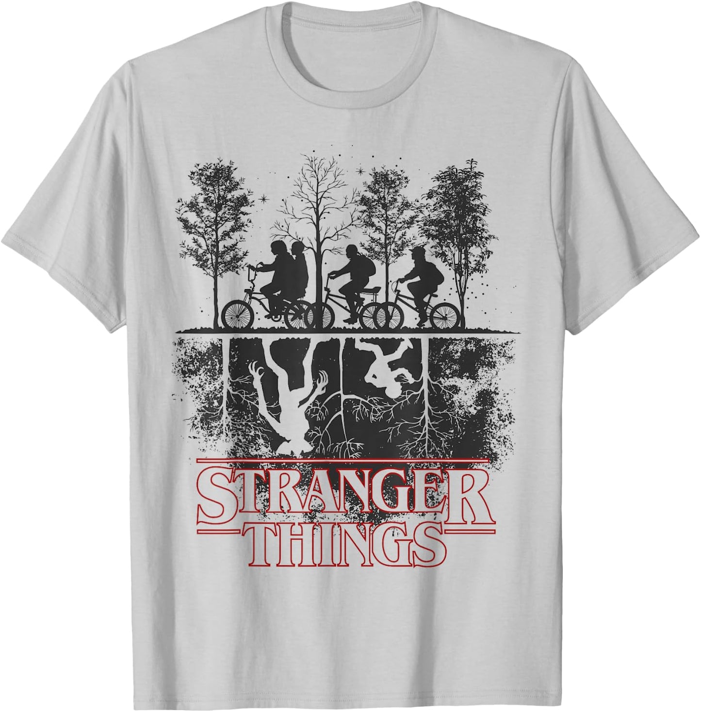 Stranger Things The Upside Down Logo T-Shirt - T-Shirt | Ash