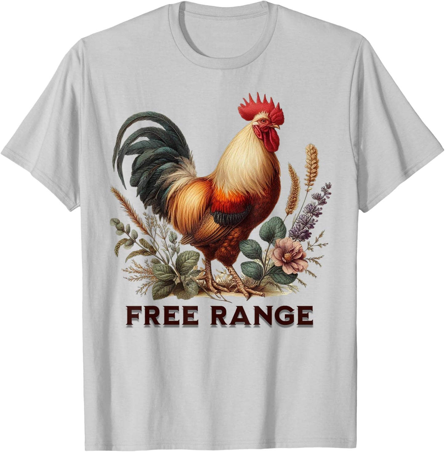 Free Range Kids Farm Field Trip Chicken Lover Gift Feral T-Shirt - T-Shirt | Ash