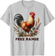 Free Range Kids Farm Field Trip Chicken Lover Gift Feral T-Shirt - T-Shirt | Ash