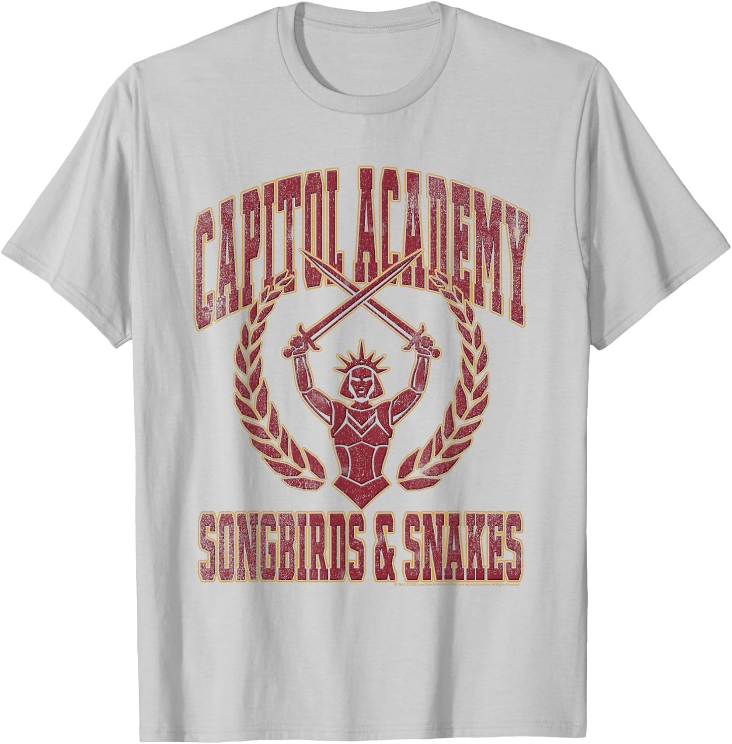 The Ballad of Songbirds and Snakes Capital Academy Crest T-Shirt - T-Shirt | Ash