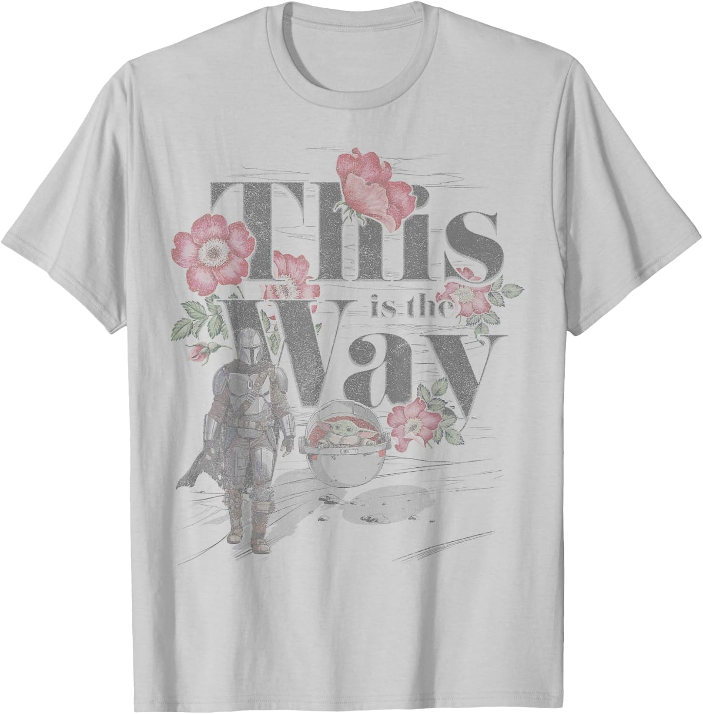 Star Wars The Mandalorian This Is The Way Floral T-Shirt - T-Shirt | Ash