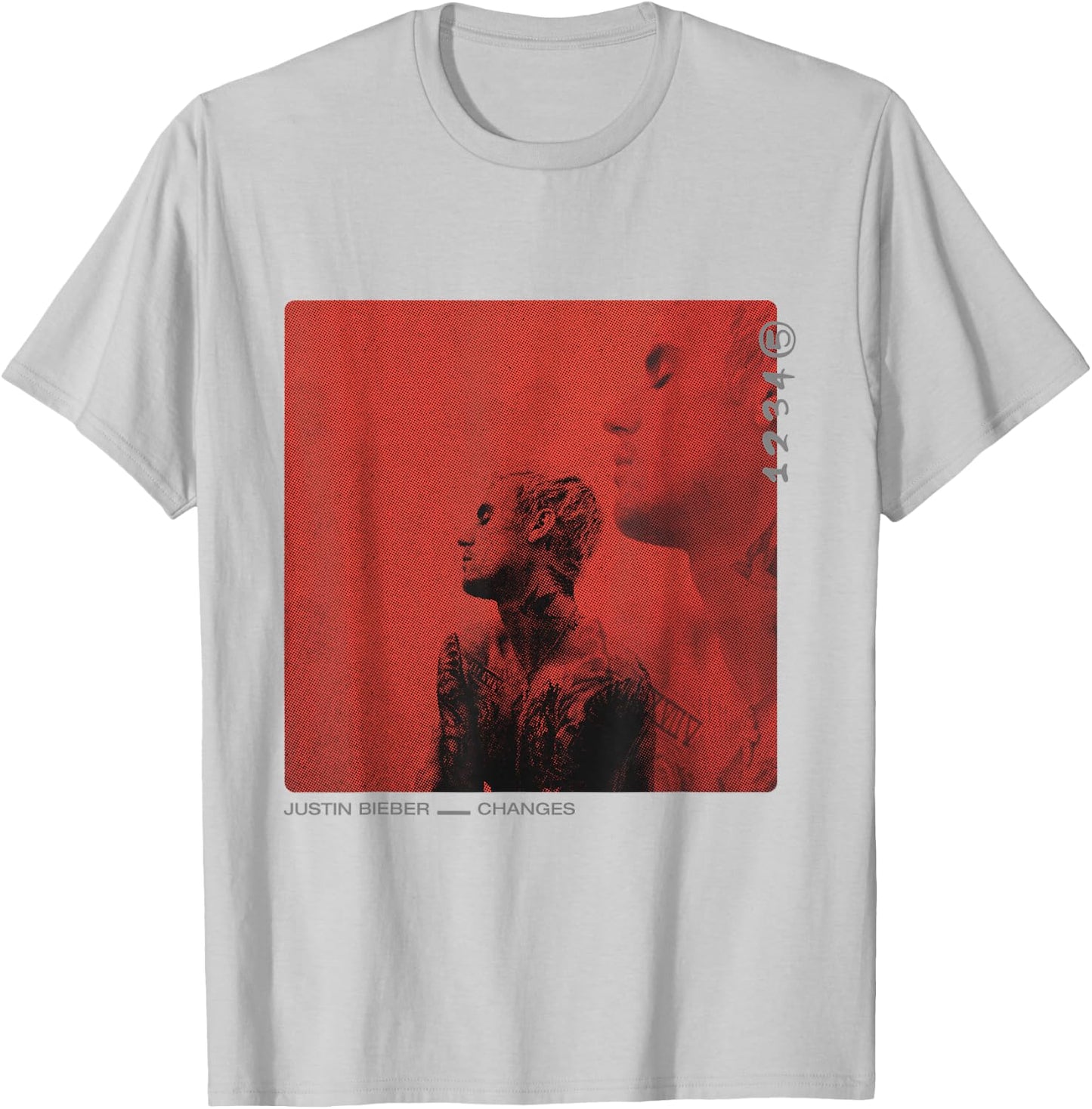 Justine Bieber Red Cover T-Shirt - T-Shirt | Ash