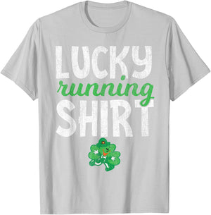 Lucky Running Shirt St Patricks Day Run T-Shirt - T-Shirt | Ash