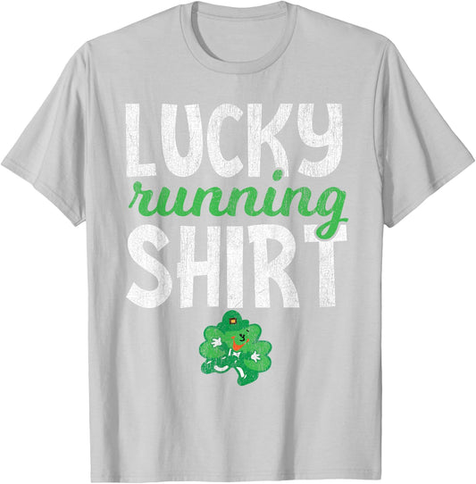 Lucky Running Shirt St Patricks Day Run T-Shirt - T-Shirt | Ash