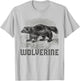 Wolverine Art Wild Animal Skunk Bear Mammal Habitat T-Shirt - T-Shirt | Ash