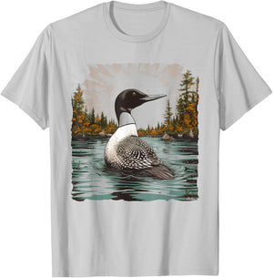 Retro Style Loon T-Shirt - T-Shirt | Ash