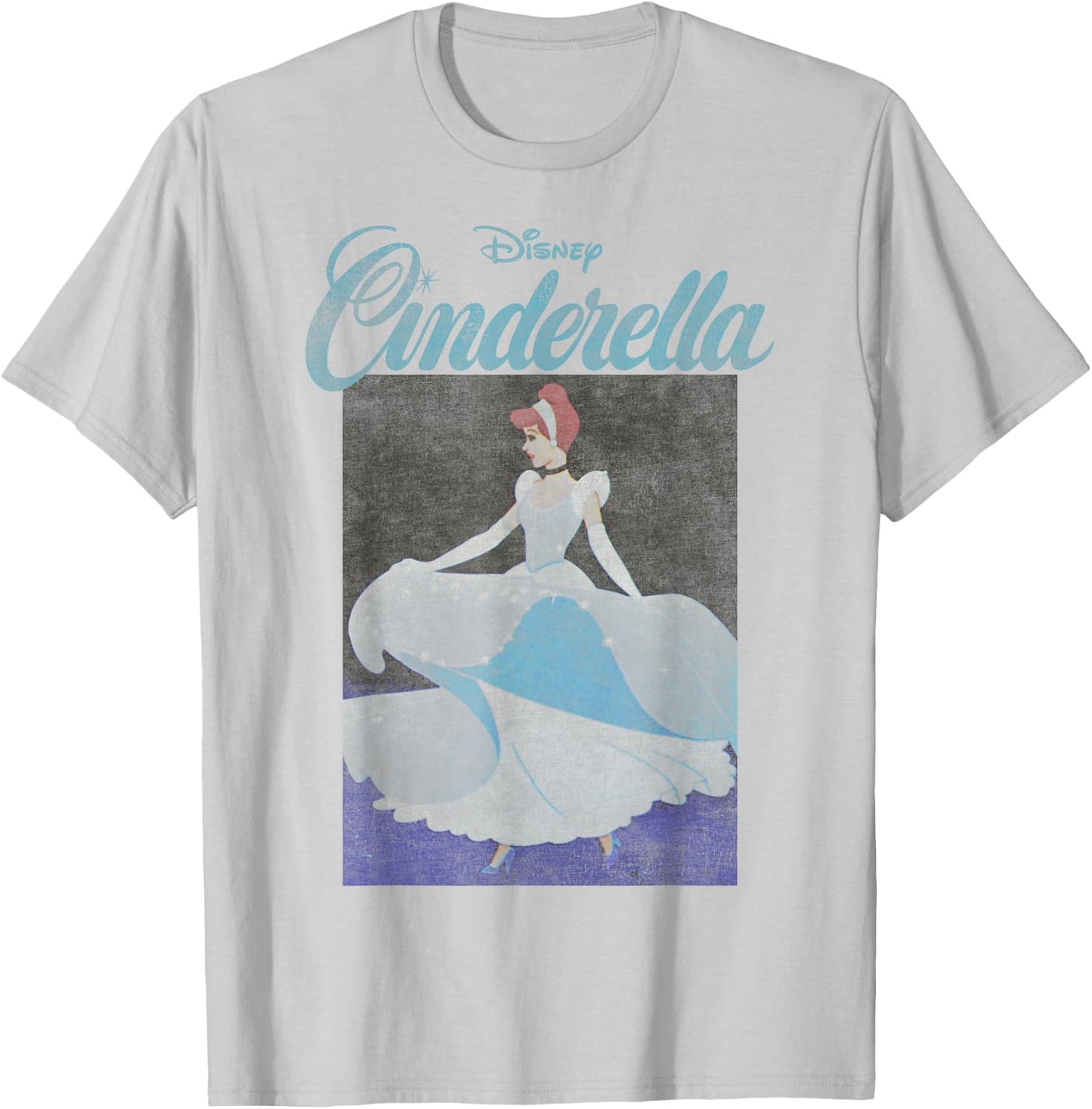 Disney Cinderella 70th Anniversary Cinderella Dancing Poster Small T-Shirt - T-Shirt | Ash