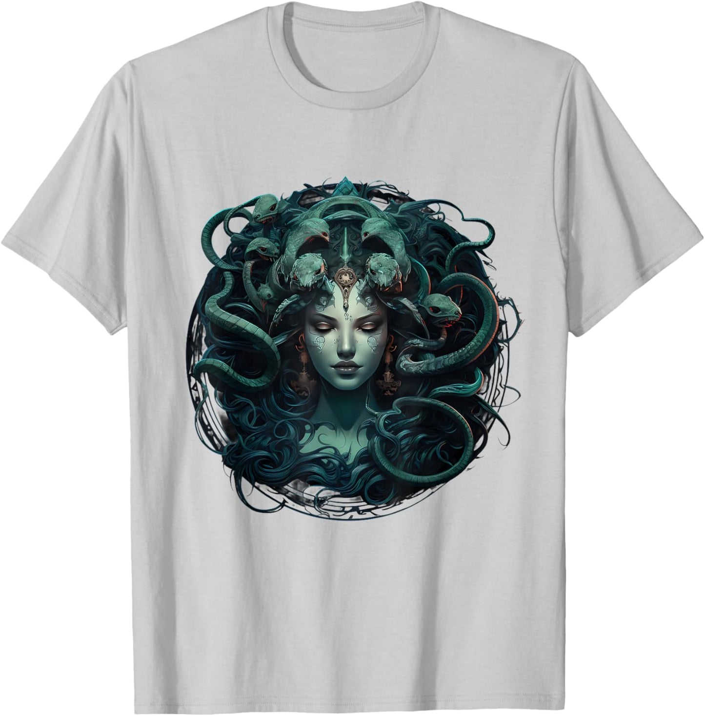 Greek Mythology Female Power Medusa Costume T-Shirt - T-Shirt | Ash
