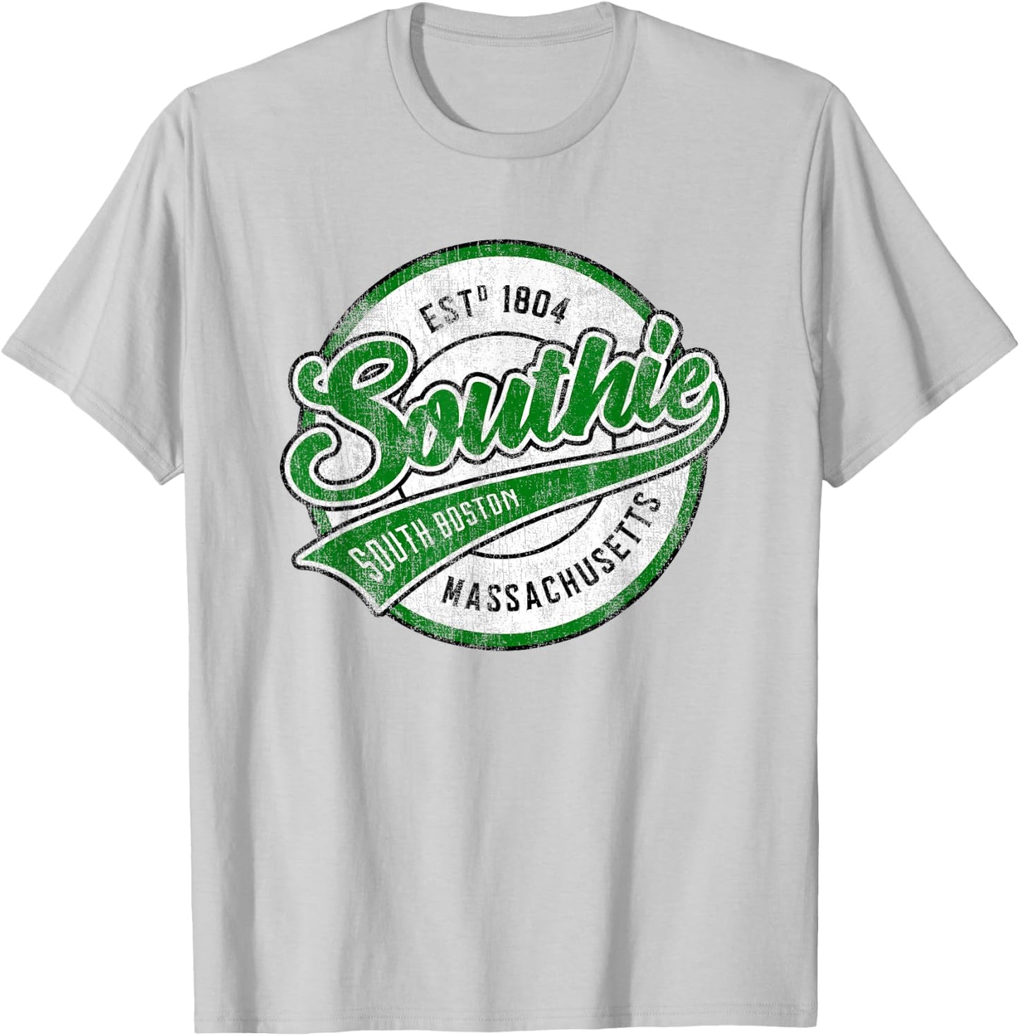 Vintage Southie Shirt - Ireland Jersey Style - South Boston T-Shirt - T-Shirt | Ash