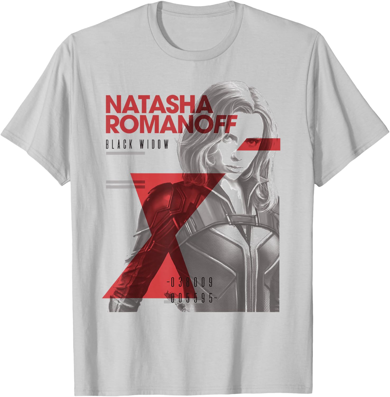 Marvel Black Widow Natasha Romanoff Portrait T-Shirt - T-Shirt | Ash