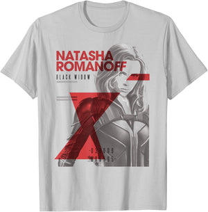 Marvel Black Widow Natasha Romanoff Portrait T-Shirt - T-Shirt | Ash
