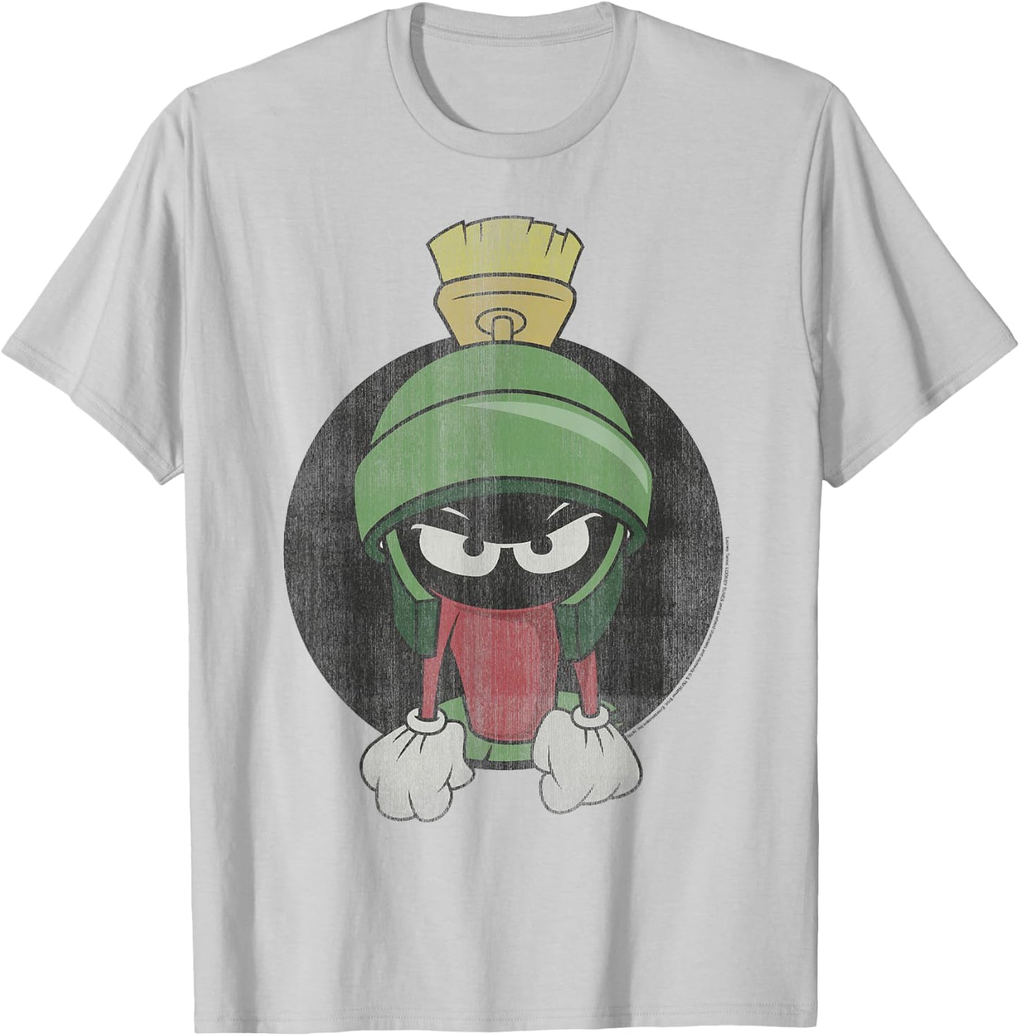 Looney Tunes Marvin The Martian Angry Portrait Small T-Shirt - T-Shirt | Ash