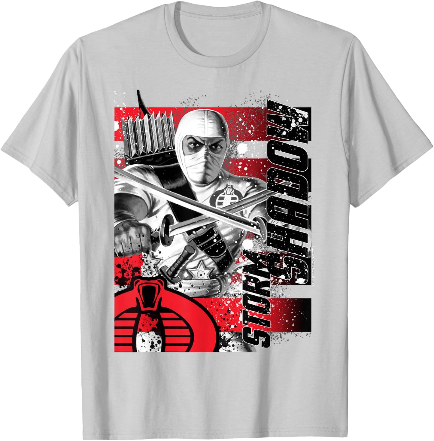 G.I. Joe Storm Shadow Paint Splatter Logo T-Shirt - T-Shirt | Ash