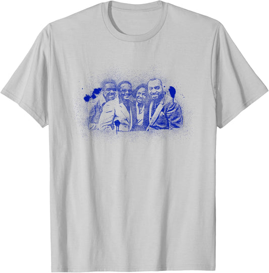 TV Times Gladys Knight And The Pips 1980 Paint Splatter T-Shirt - T-Shirt | Ash