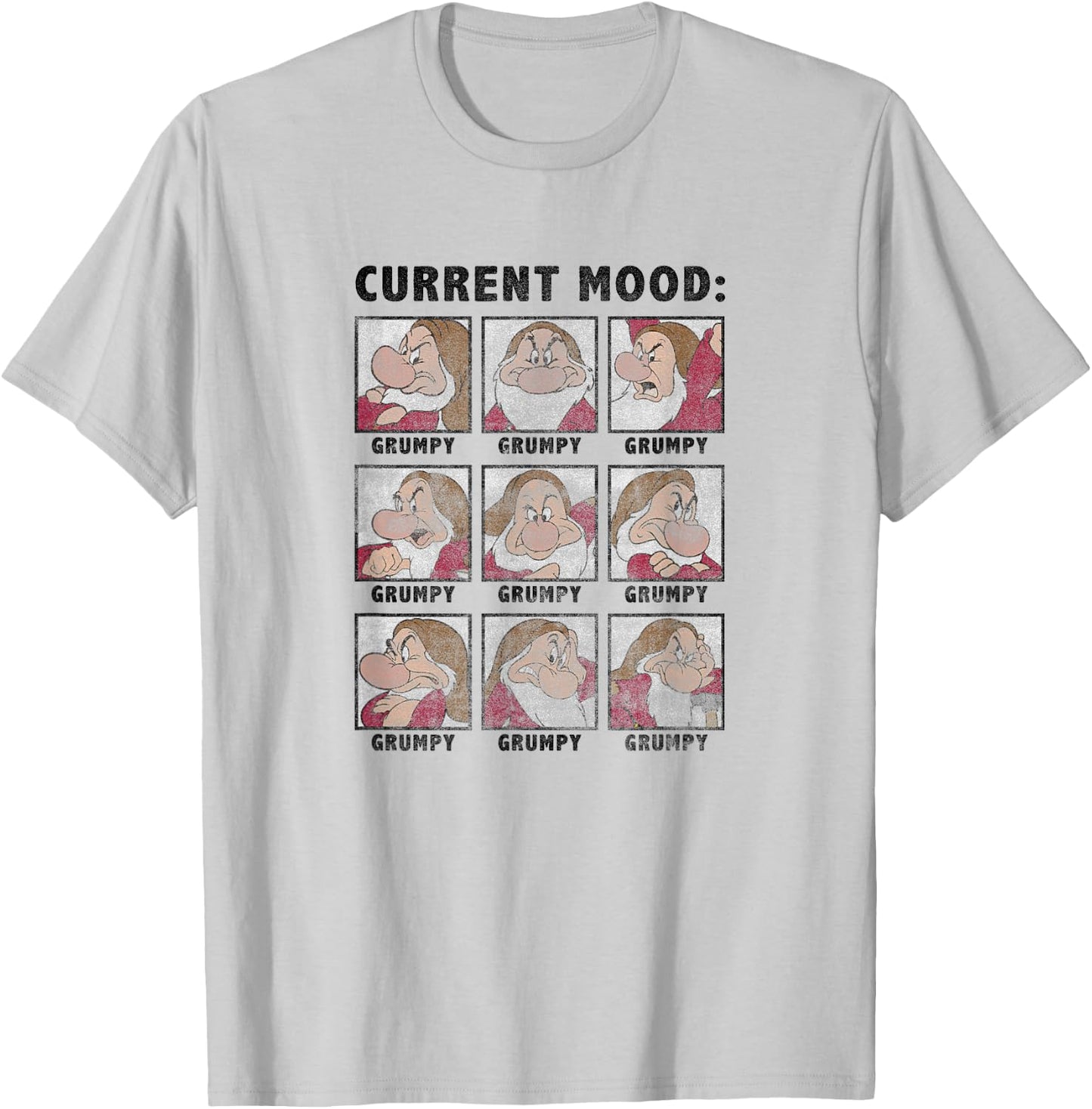 Disney Snow White Grumpy Current Mood Boxes Always Grumpy T-Shirt - T-Shirt | Ash