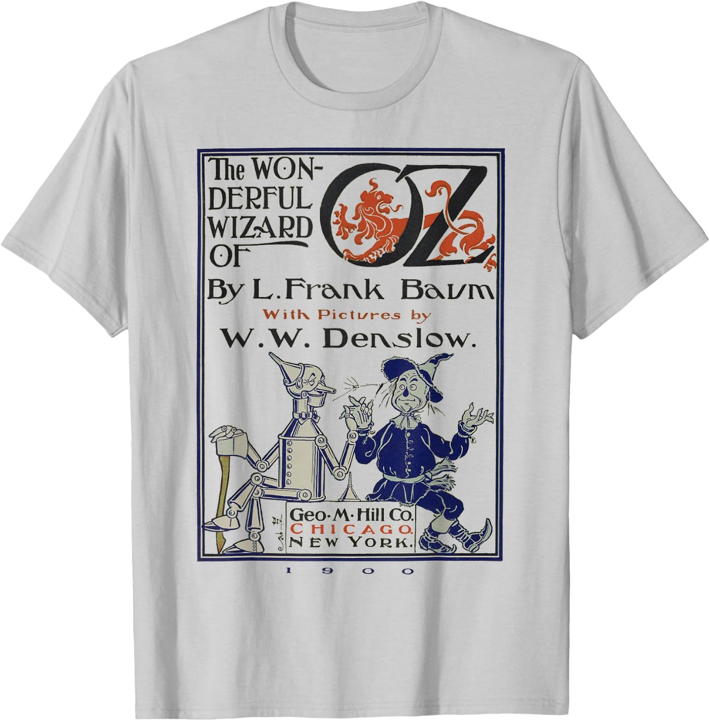 Wizard of OZ Gifts Tin Man Scarecrow Wizard of OZ Book T-Shirt - T-Shirt | Ash