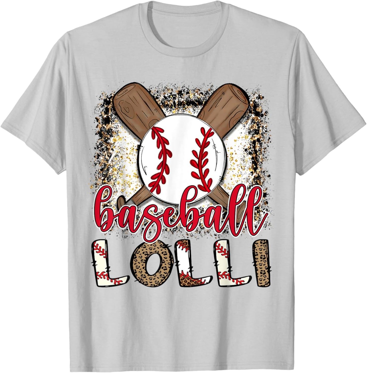 Baseball Lolli Leopard Proud Ball Lolli T-Shirt - T-Shirt | Ash