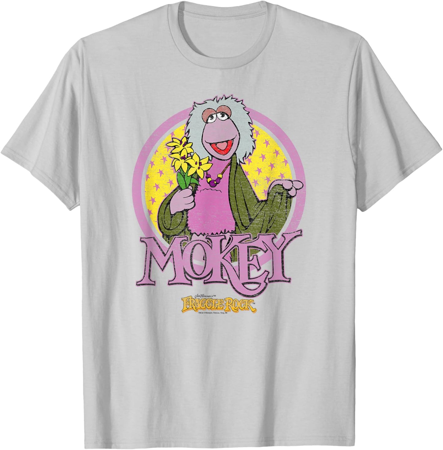 Fraggle Rock Mokey Circle T-Shirt - T-Shirt | Ash