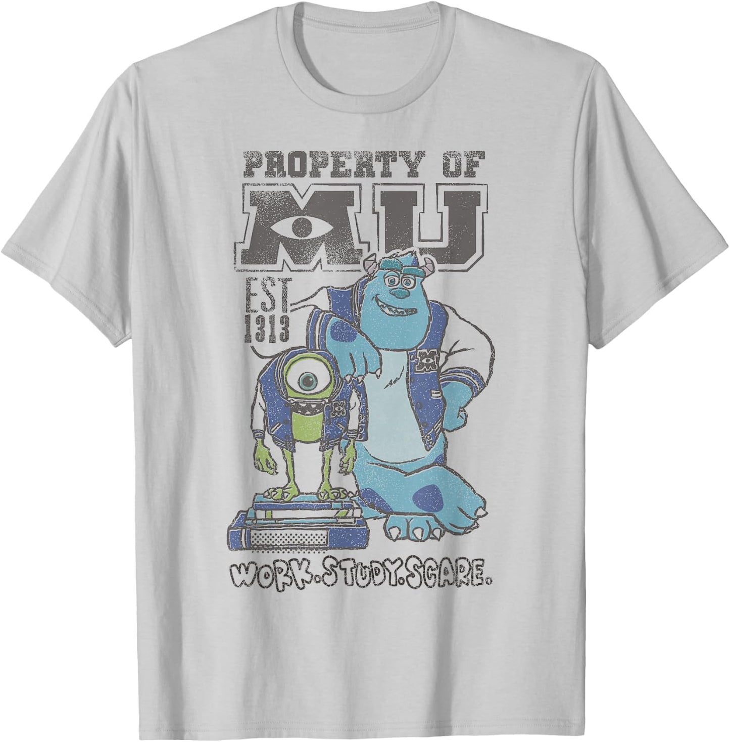Disney Pixar Monsters University Work Study Scare T-Shirt - T-Shirt | Ash
