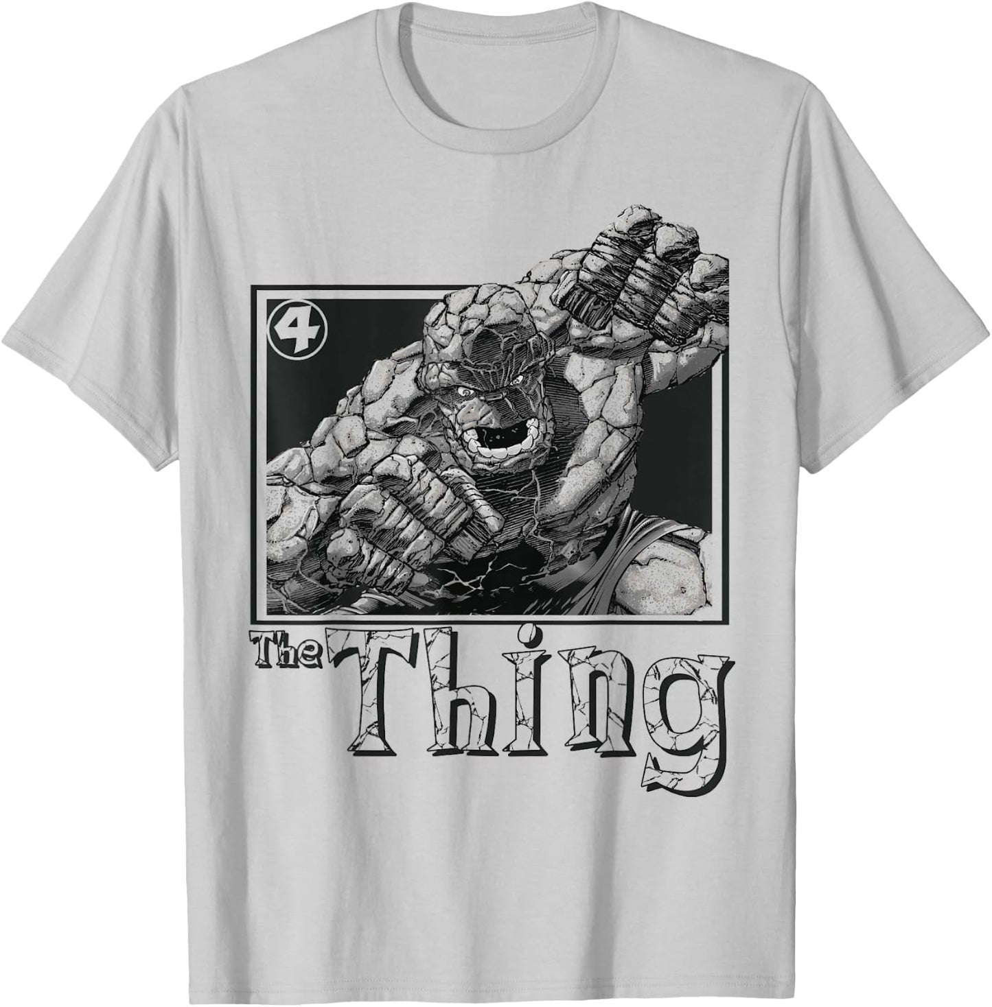Marvel Fantastic Four The Thing Simple Portrait T-Shirt - T-Shirt | Ash