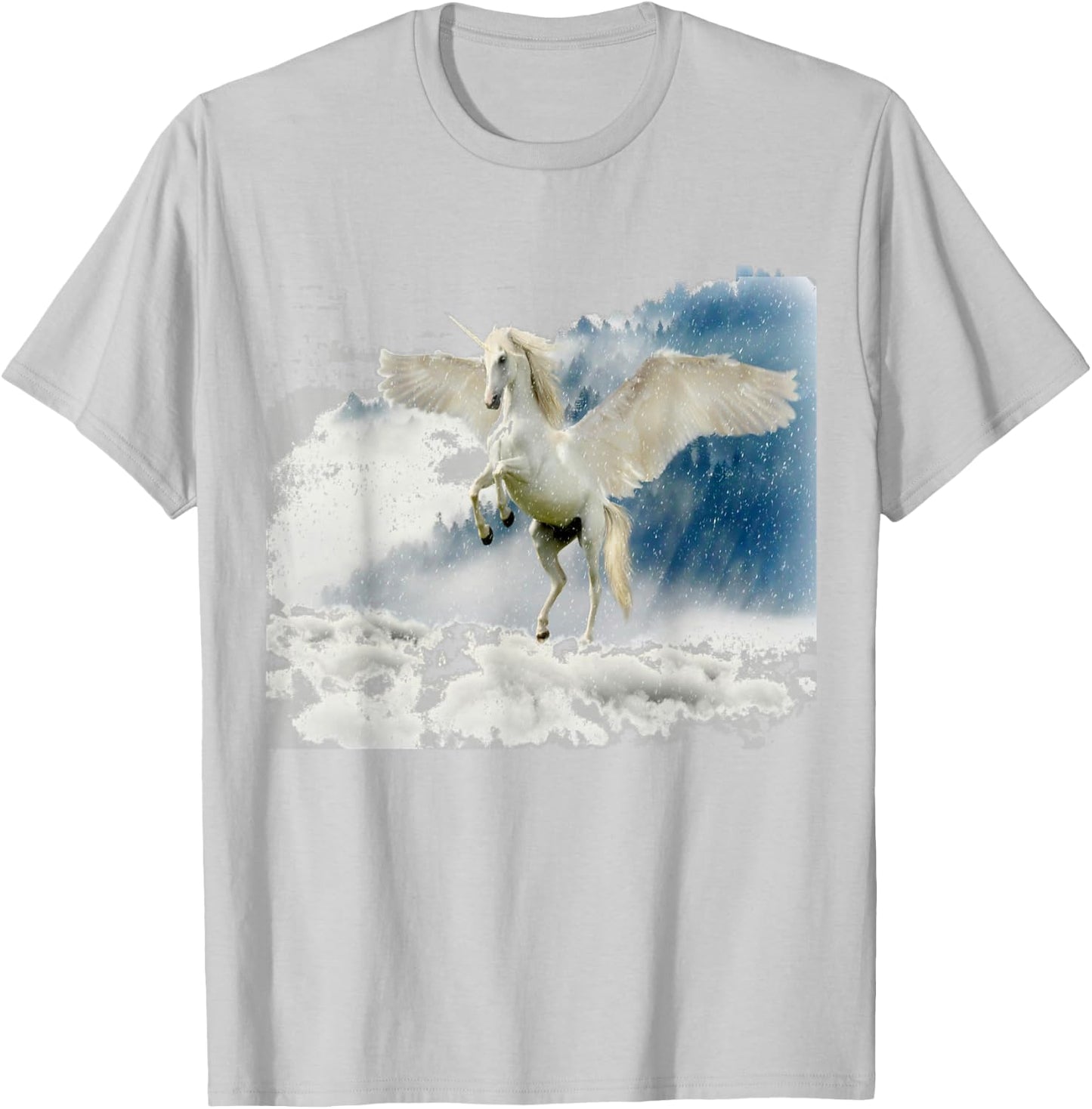 White Pegasus Magical Winged Horse T-Shirt - T-Shirt | Ash