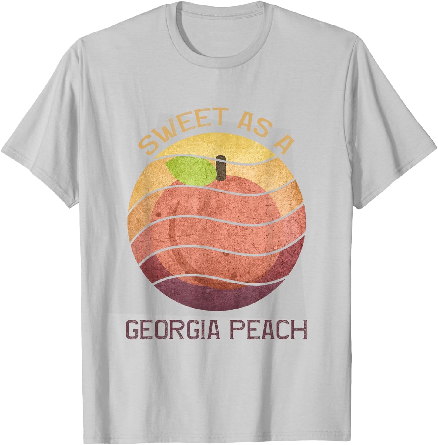 Sweet as a Georgia Peach retro grunge sunset design peach T-Shirt - T-Shirt | Ash