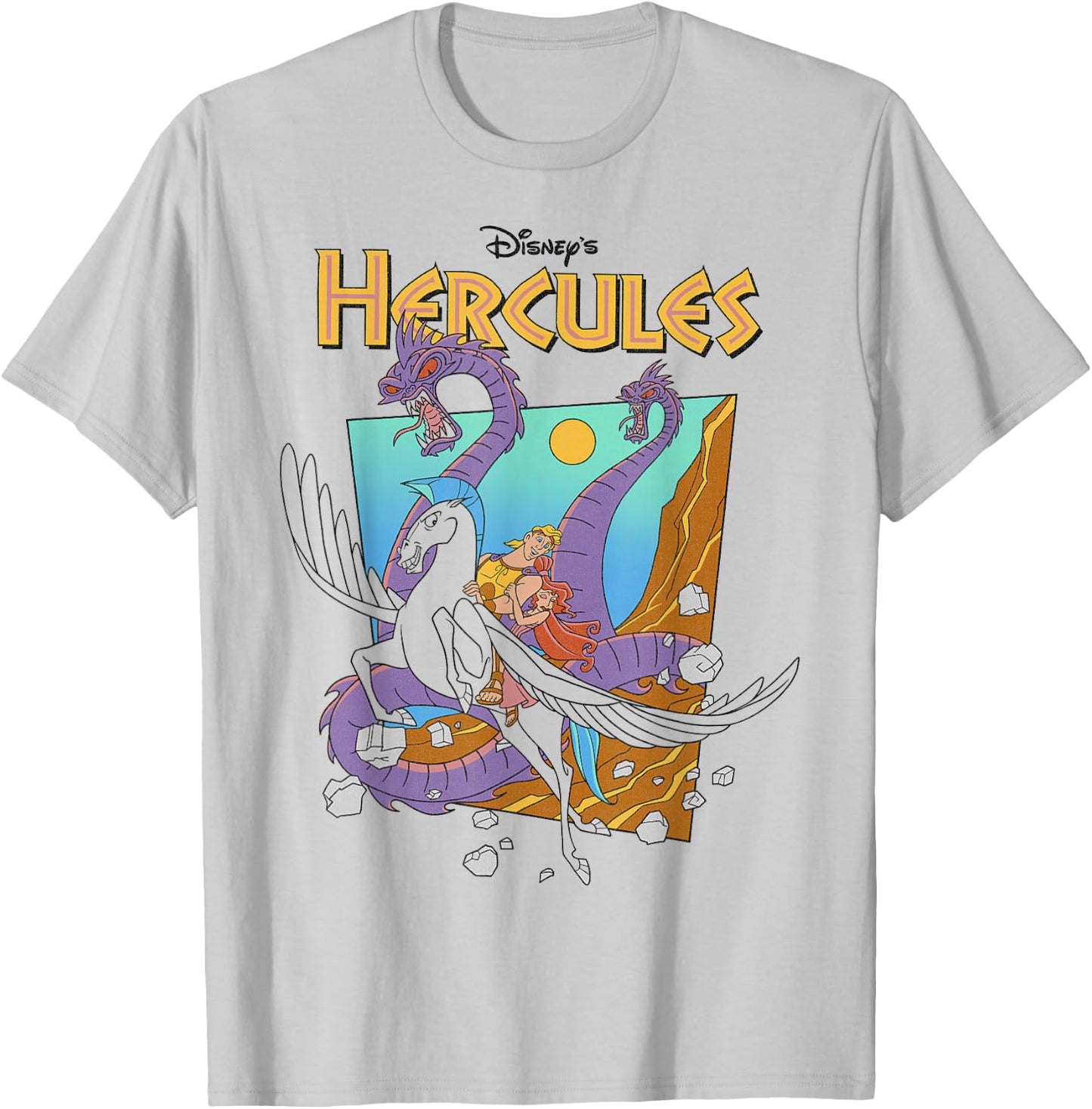 Disney Hercules Hydra Classic Movie Poster T-Shirt - T-Shirt | Ash