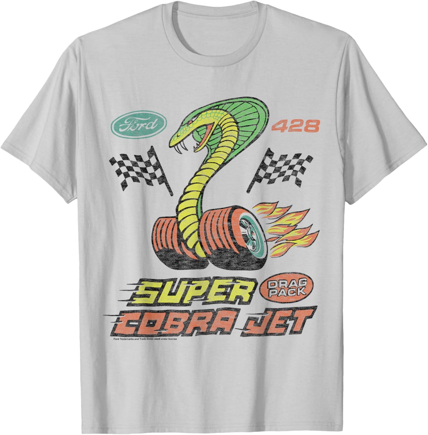 Ford - Super Cobra Jet Drag Pack 428 T-Shirt - T-Shirt | Ash