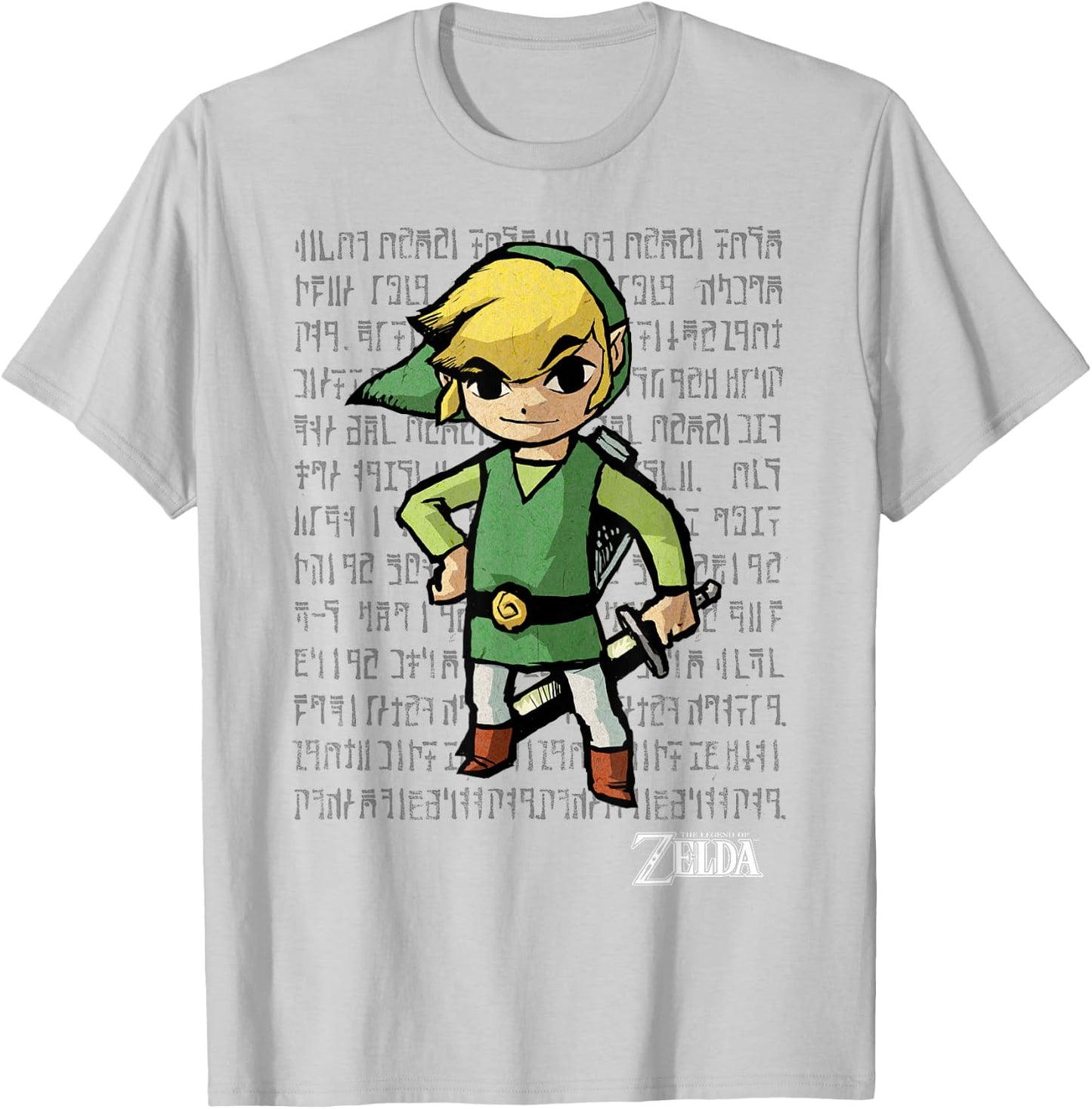 The Legend of Zelda Link Hyrulian Hero Overlay Nintendo T-Shirt - T-Shirt | Ash