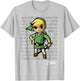 The Legend of Zelda Link Hyrulian Hero Overlay Nintendo T-Shirt - T-Shirt | Ash