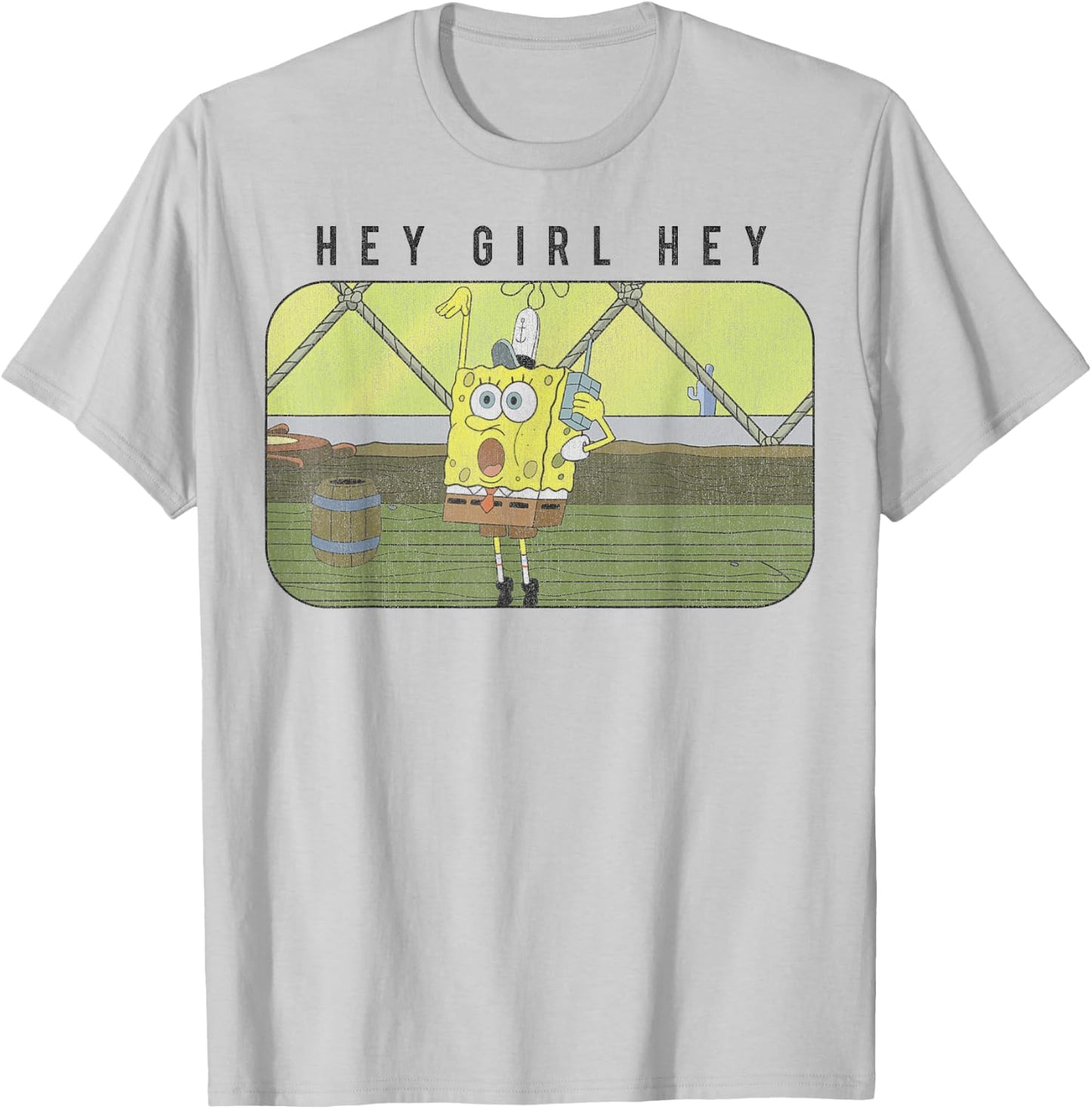 SpongeBob SquarePants Hey Girl Hey T-Shirt - T-Shirt | Ash