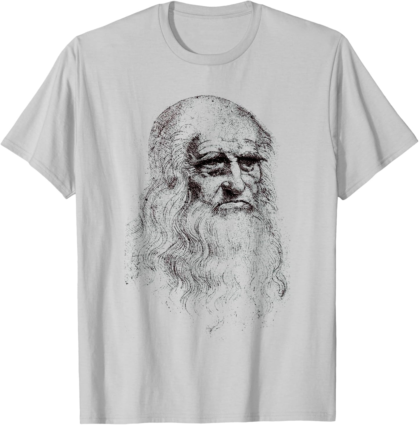 Leonardo Da Vinci portrait Davinci Science Art T-Shirt - T-Shirt | Ash