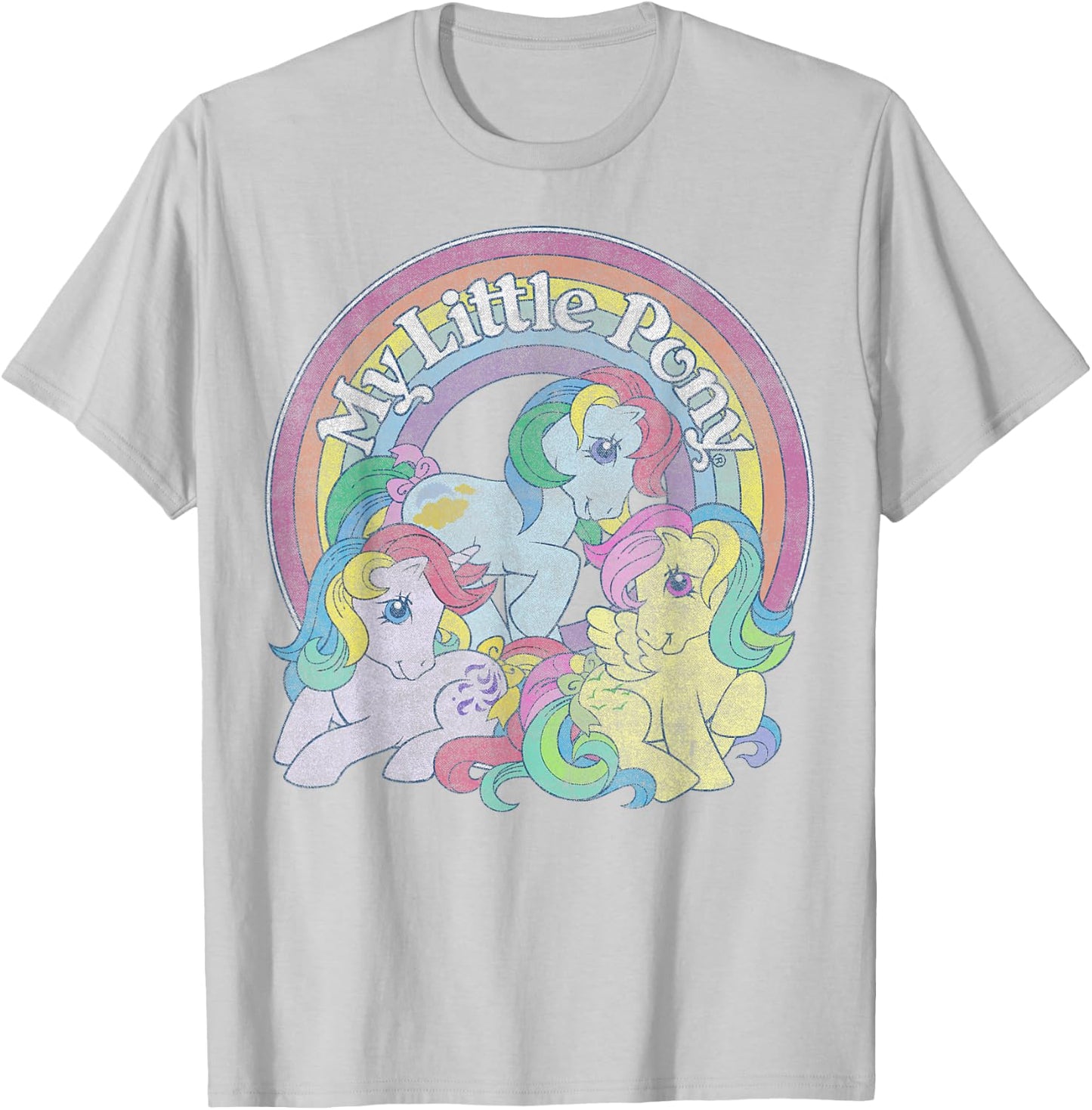 My Little Pony Group Windy, Sunlight, Skydancer Rainbow Logo T-Shirt - T-Shirt | Ash