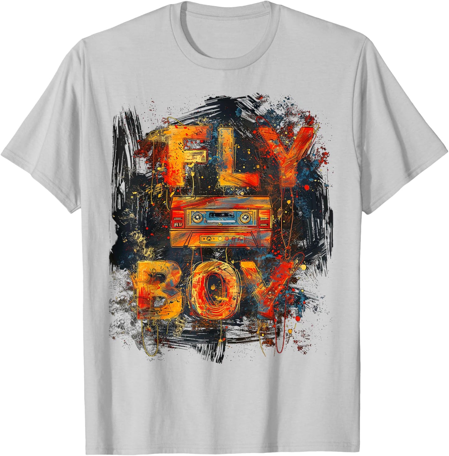 Fly Boy Hip Hop 80s 90s Urban Graffiti Style T-Shirt - T-Shirt | Ash