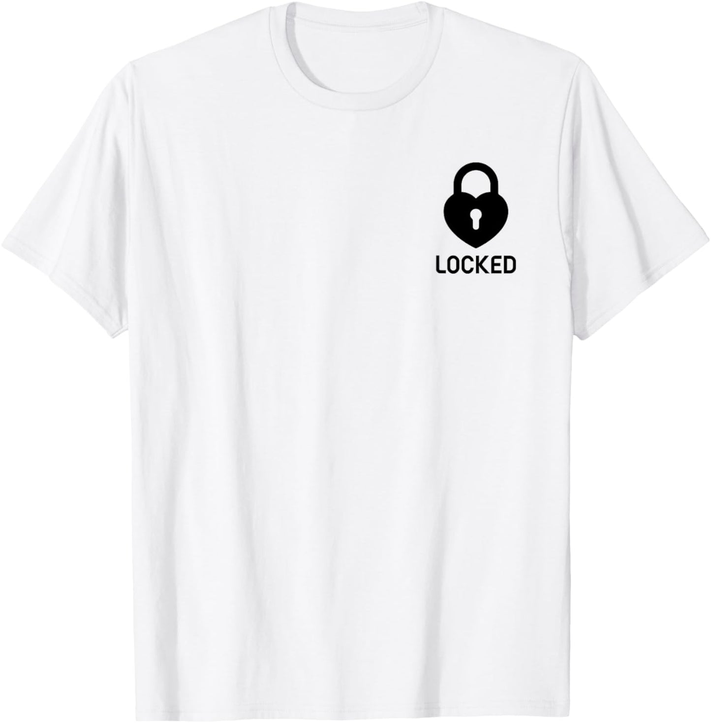 Heart locked design in the pocket T-Shirt - T-Shirt | White