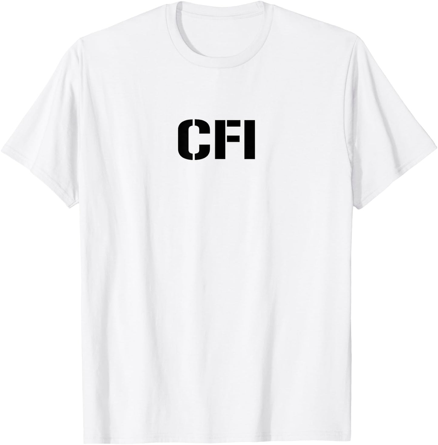 CFI Certified Flight Instructor T-Shirt - T-Shirt | White