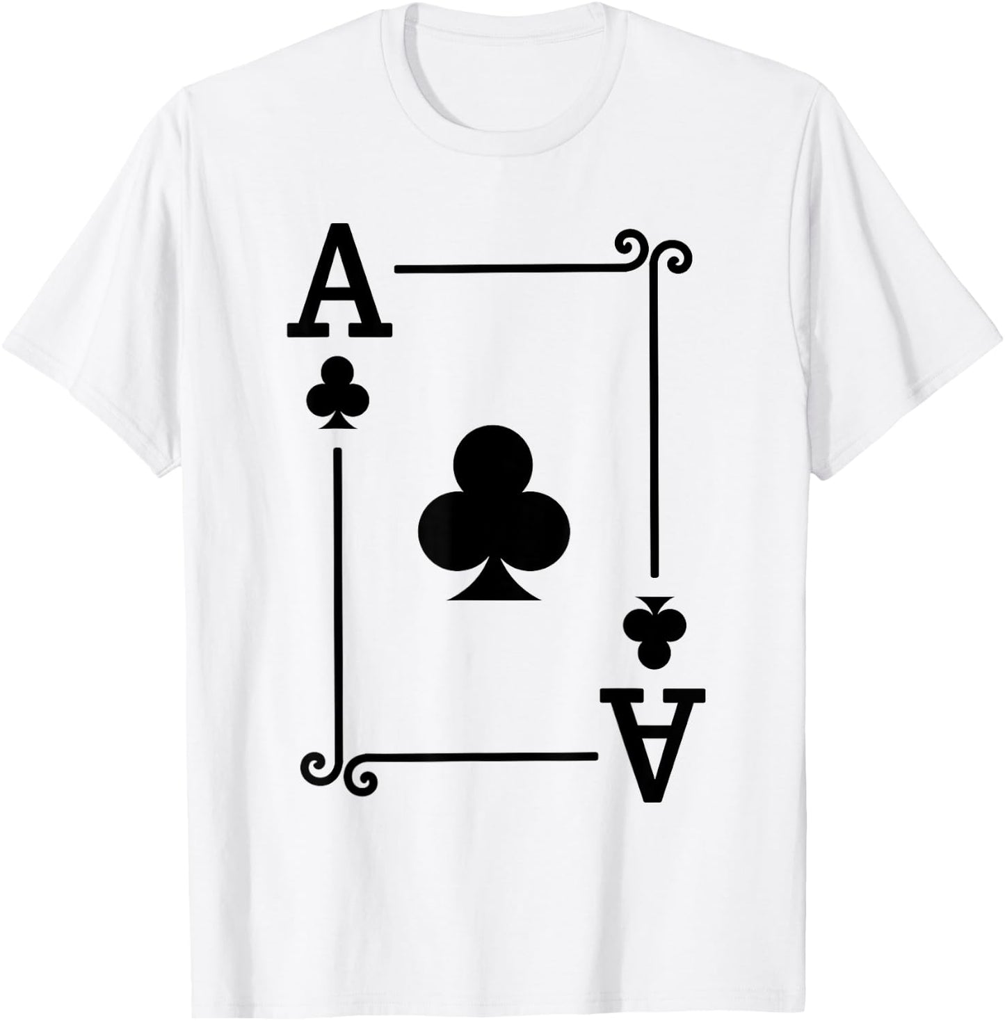 Playing Cards - Matching Clubs Card Suits - Ace Card T-Shirt - T-Shirt | White