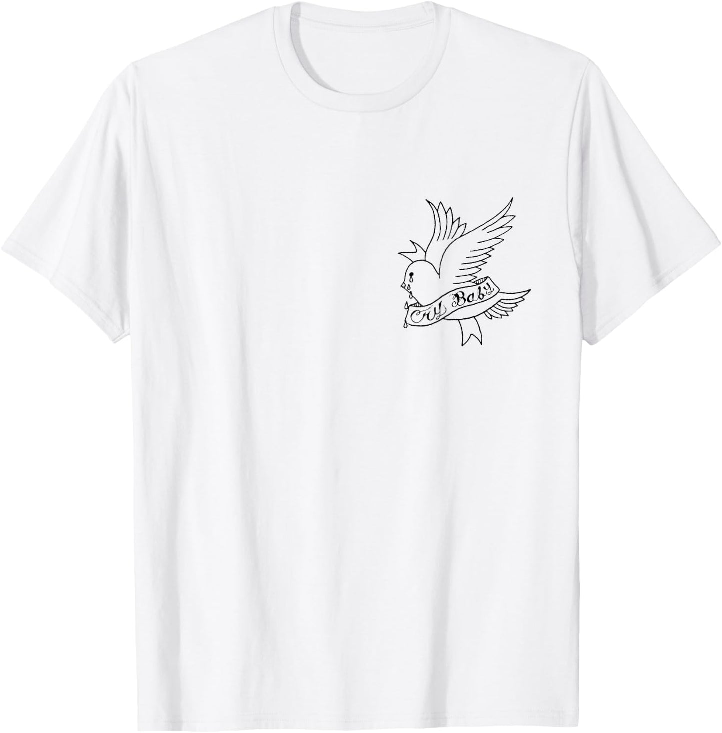 Cry Baby Aesthetic Tattoo Crybaby Bird T-Shirt - T-Shirt | White