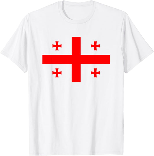 Georgia Georgian flag T-Shirt - T-Shirt | White