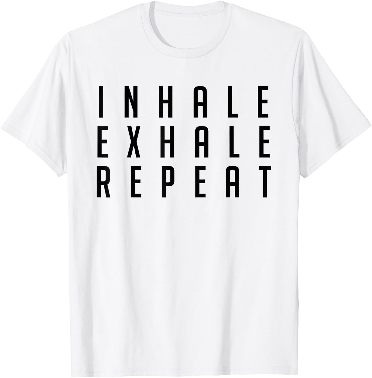 Inhale Exhale Repeat Shirt Yoga Meditation Gift T-Shirt - T-Shirt | White
