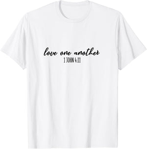 Love One Another - Gift & Men, Christian T-Shirt - T-Shirt | White