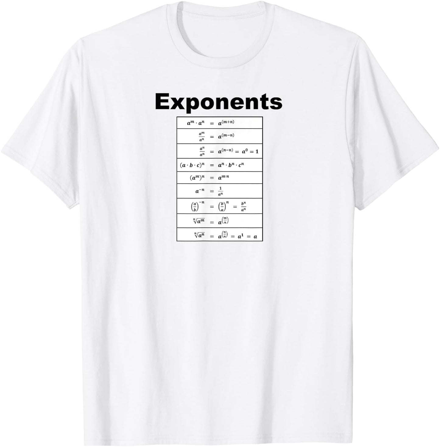 Kathryn Paulk Educational Math Algebra Exponents T-Shirt - T-Shirt | White