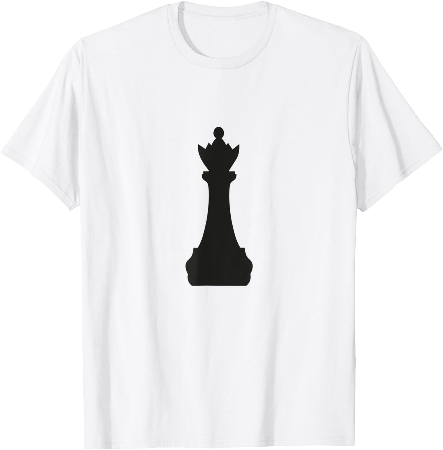 Black Queen Chess Piece Halloween Costume T-Shirt - T-Shirt | White